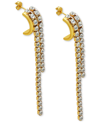 Heymaeve 18k Gold-plated Cubic Zirconia Draped J-hoop Earrings In Gold