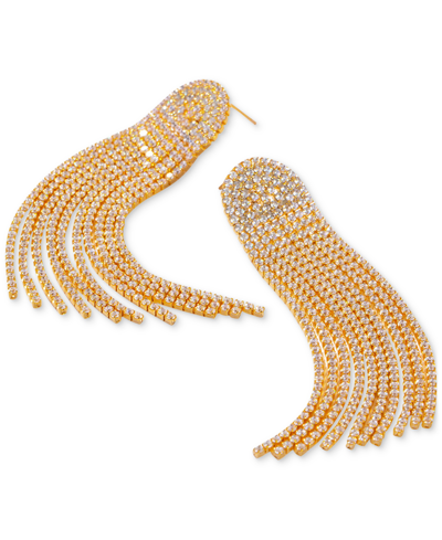 Heymaeve 18k Gold-plated Cubic Zirconia Waterfall Drop Earrings