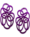 Swanky Designs Tatiana Swirl Drop Earrings In Purple