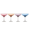 ONEIDA TRUE COLORS MARGARITA GLASSES, SET OF 4