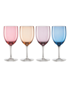 Oneida True Colors Wine Glasses, Set Of 4 In Multi
