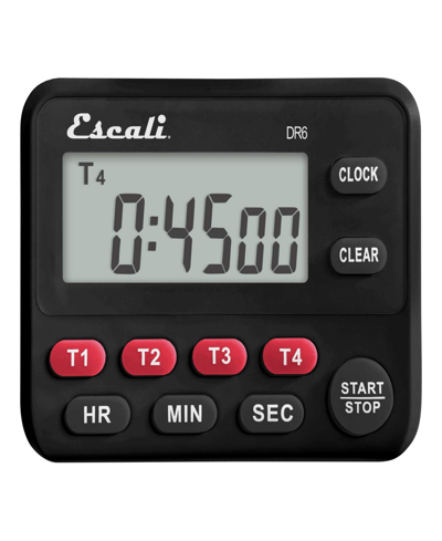 Escali Four Event Digital Timer In Black