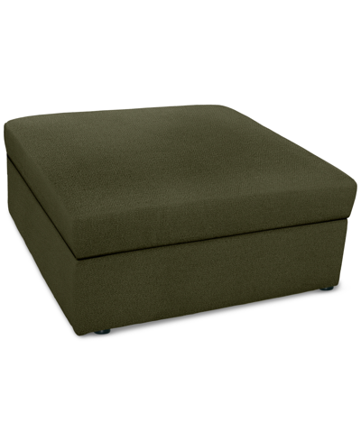 Furniture Closeout! Wrenley 36" Fabric Storage Ottoman, Created For Macy's In Olive