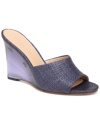 Veronica Beard Dali Lucite Wedge Slide Sandal In Blue