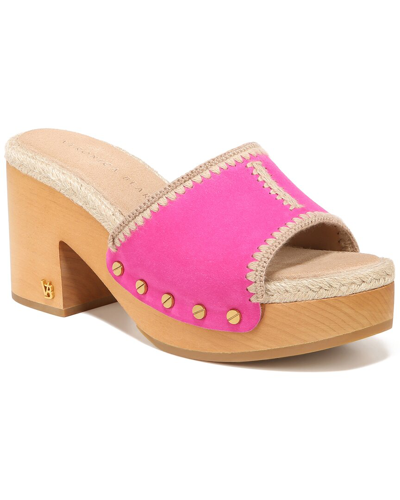 Veronica Beard Hannalee Jute Platform Slide Sandal In Pink