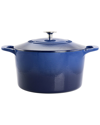 Martha Stewart 7qt Enameled Cast Iron Dutch Oven With Lid In Blue