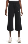 Nike Women's  Sportswear Phoenix Fleece High-waisted Cropped Sweatpants In Black/ Sail