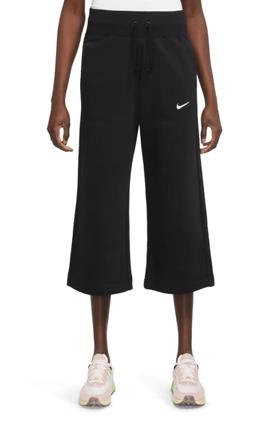 Nike Women's  Sportswear Phoenix Fleece High-waisted Cropped Sweatpants In Black