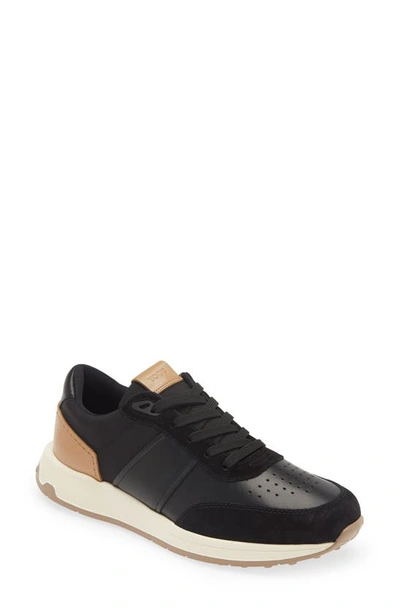 Tod's Leather Running Shoes In Black