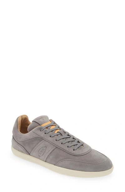 Tod's Tods Mens Grey Tabs Logo-embossed Suede Low-top Trainers In Altraversione