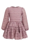 BARDOT KIDS' SIENNA LONG SLEEVE TIERED LACE PARTY DRESS