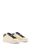 Allsaints Womens Gold Shana Metallic Leather Trainers