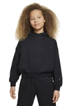 Nike Icon Fleece Big Kids' Oversized Pullover Hoodie In Black