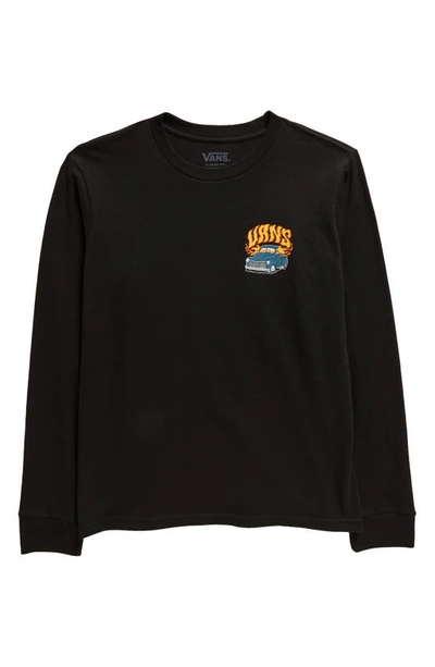 Vans Kids' B Fired Up Long Sleeve Graphic T-shirt In Black