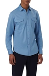 Bugatchi Bill Ooohcotton® Snap-up Western Shirt In Air Blue