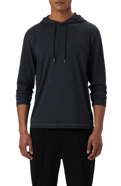 Bugatchi Performance Hoodie In Caviar