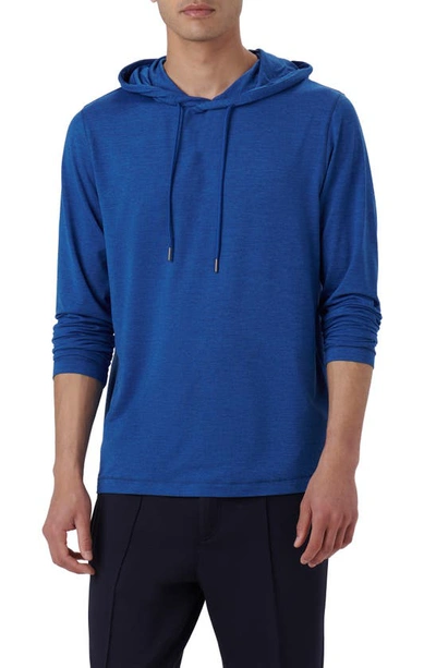 Bugatchi Performance Hoodie In French Blue