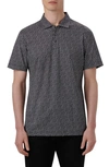 Bugatchi Victor Ooohcotton® Nail & Tack Print Polo In Black