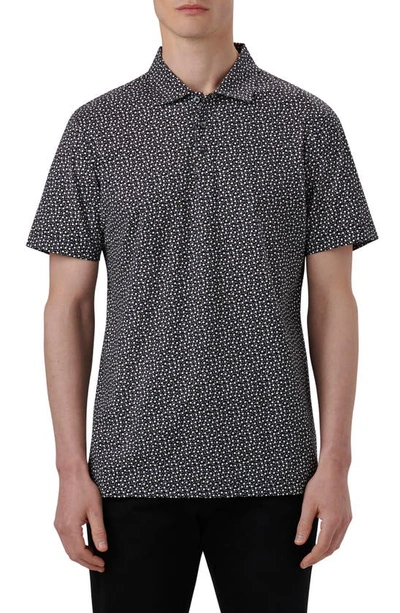 Bugatchi Victor Ooohcotton® Nail & Tack Print Polo In Black