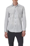 Bugatchi James Ooohcotton® Airbrush Print Button-up Shirt In Stone