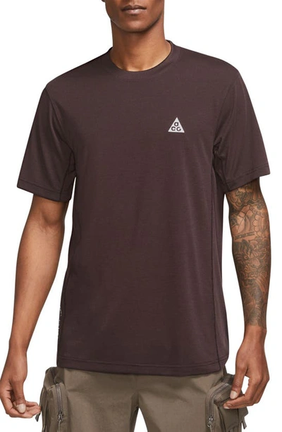 Nike Men's Dri-fit Adv Acg "goat Rocks" Short-sleeve Top In Brown