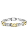 Lagos Embrace Station Bracelet In Silver/ Gold