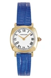 Ferragamo Soft Square Watch, 23mm In White/blue