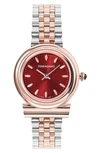 Ferragamo Gancini Bracelet Watch In Red