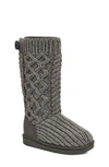 Ugg Unisex Classic Cardi Cable Knit Boots - Little Kid, Big Kid In Gray