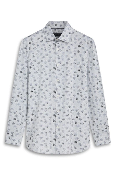 Bugatchi Ooohcotton® Print Button-up Shirt In Cement