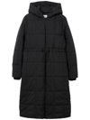 BURBERRY QUILTED HOODED LONG-SLEEVE COAT