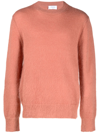 Off-white Intarsien-pullover Mit Pfeilen In Orange