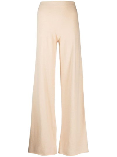 Semicouture Wide-leg Trousers In Powder