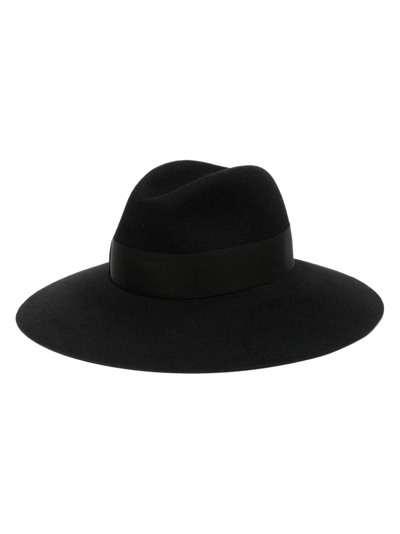 Borsalino Claudette Logo标牌礼帽 In Black