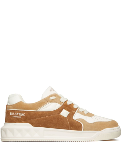 Valentino Garavani One Stud Sneakers In Neutrals