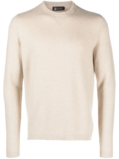 Colombo Cashmere Crewneck Sweater In Beige