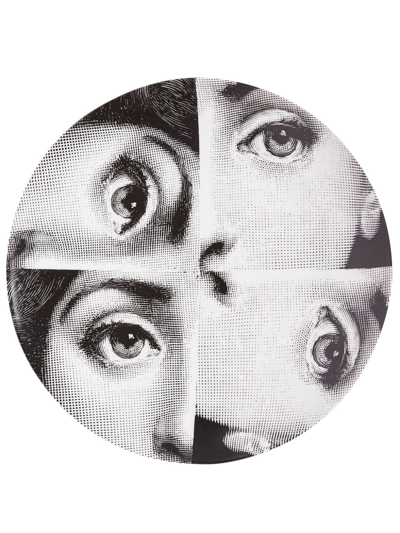 Fornasetti Tema E Variazioni N.244 Wall Plate In Schwarz