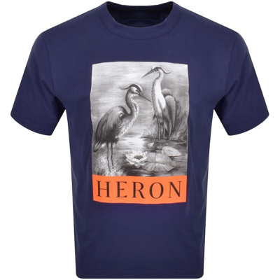Heron Preston Heron Logo T Shirt Navy