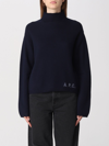 Apc Sweater A. P.c. Woman Color Black In Darknavycamel