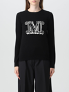 Max Mara Pamir Crewneck Logo Sweater In Black
