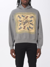Bally Cotton Sweatshirt With Graphic Print In Grey