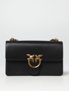 Pinko Love One Bag In Leather With Applied Logo In Black 1