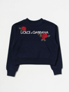 Dolce & Gabbana Logo Print Cotton Sweatshirt In White