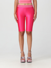 Versace Jeans Couture Logo-waistband Short Leggings In Fuchsia