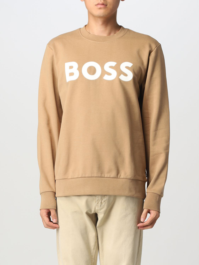 Hugo Boss Sweatshirt Boss Men Color Beige In Beige