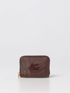 ETRO COIN PURSE IN COATED COTTON WITH EMBROIDERED LOGO,E61893032