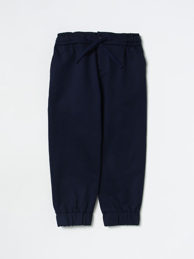 Dolce & Gabbana Kids' Trousers In Cotton In Blue