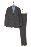 ENGLISH LAUNDRY ENGLISH LAUNDRY TRIM FIT PLAID TWO-BUTTON SUIT