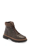 Linea Paolo Boca Lace-up Boot In Dark Brown Camo Print Leather