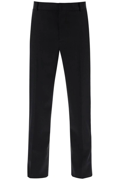 Alexander Mcqueen Slim Fit Wool Blend Tailored Pants In Black